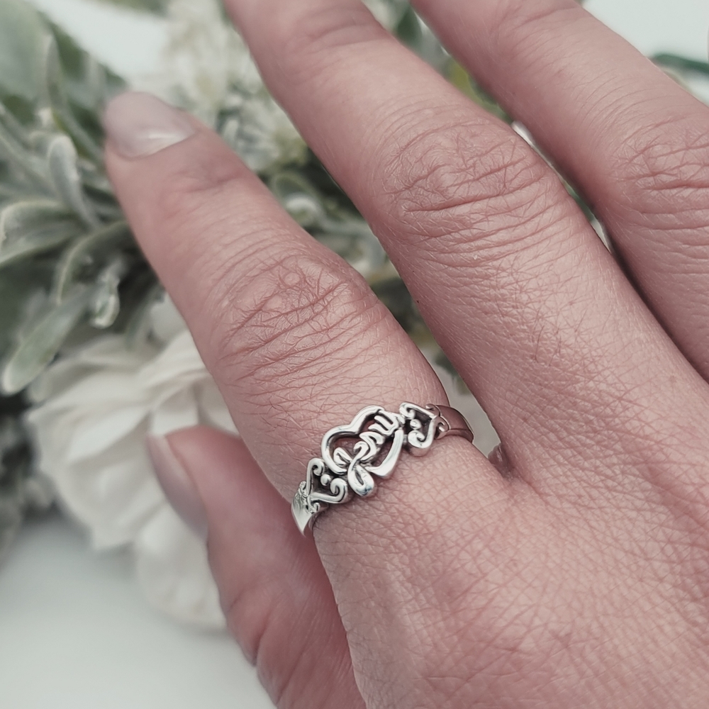 ✝️ JESUS LOVES ME, S925 RING - Picture 2 of 6